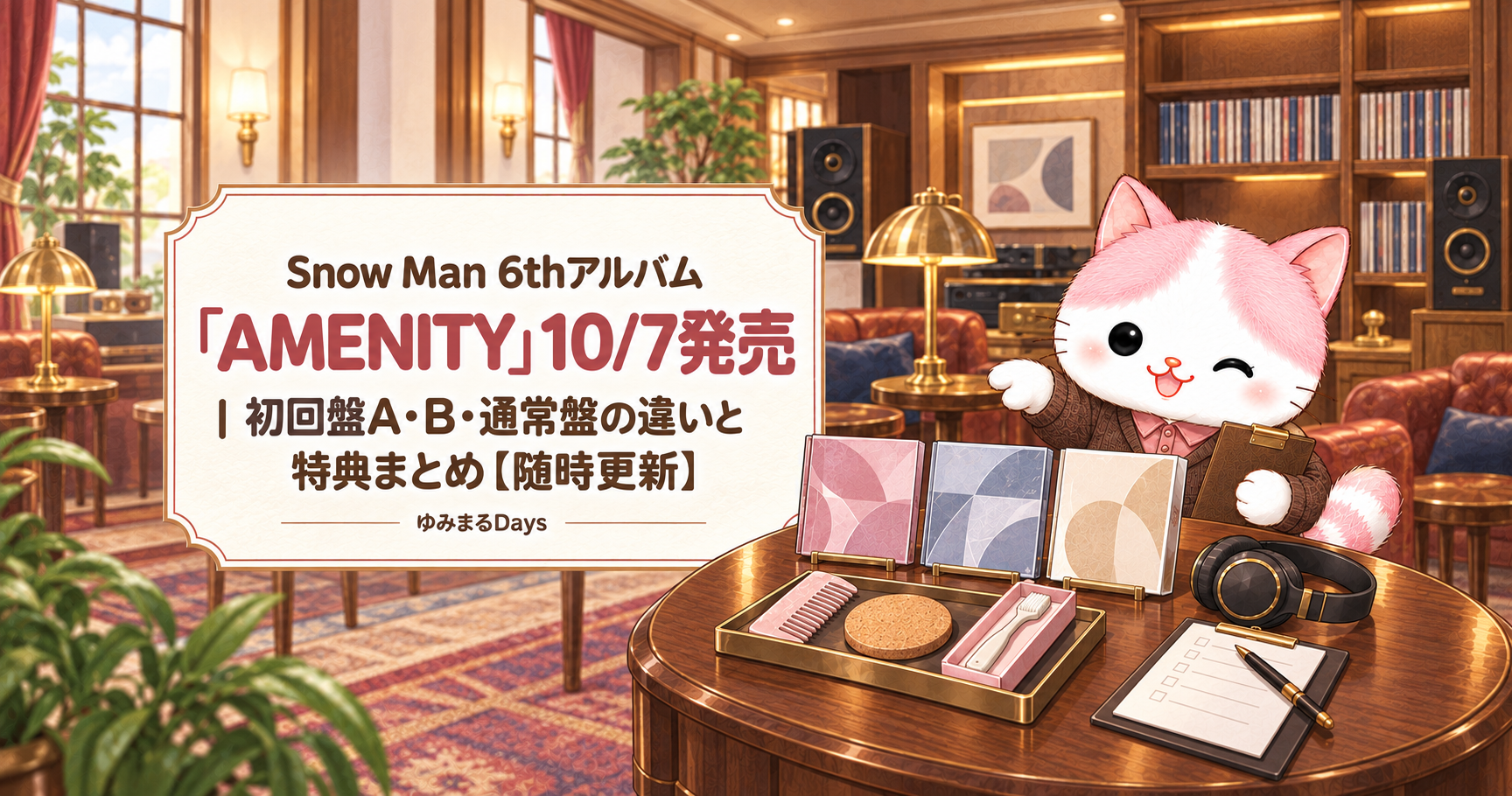 Snow Man 6thアルバム「AMENITY」10/7発売｜初回盤A・B・通常盤の違いと特典まとめ【随時更新】｜ゆみまるDays