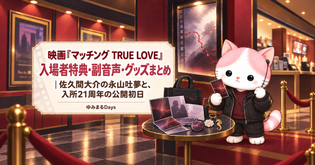 映画『マッチング TRUE LOVE』入場者特典・副音声・グッズまとめ｜佐久間大介の永山吐夢と、入所21周年の公開初日｜ゆみまるDays